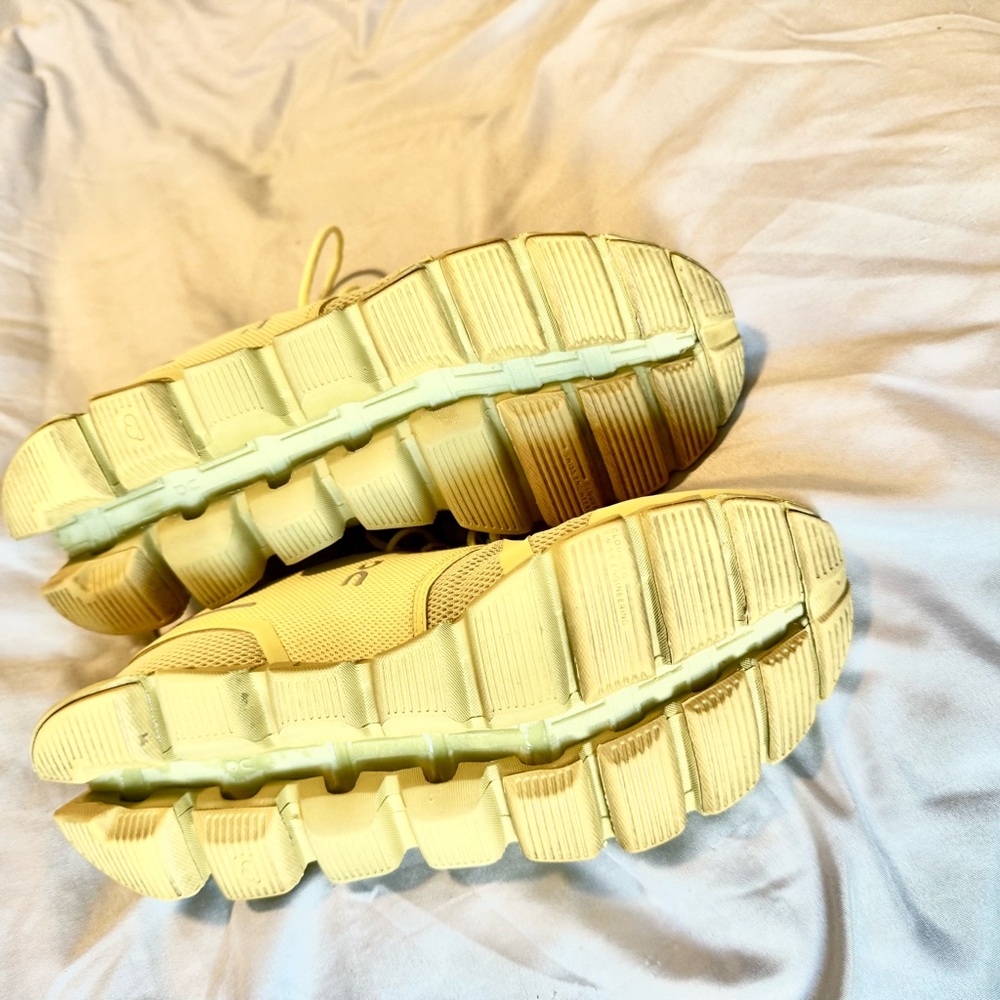 On Cloud Running Lemon Yellow Athletic Shoes - Picture 3 of 4